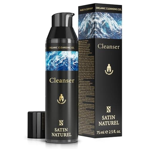 Satin Naturel Bio Gesichtsreiniger für Männer 75 ml – Mit Aloe Vera & Hopfen für eine Tiefenreinigung – Gegen Pickel & Mitesser – Vegane Pflege Made in Germany Bio Vegan