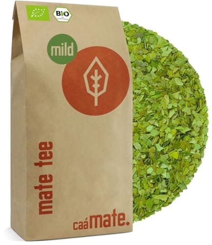 Bio Mate Tee mild 1 Kg - pur, frisch & grün - luftgetrocknet - organic Yerba Mate - kontrolliert, zertifiziert & abgefüllt in Deutschland (1000g) Bio Öko