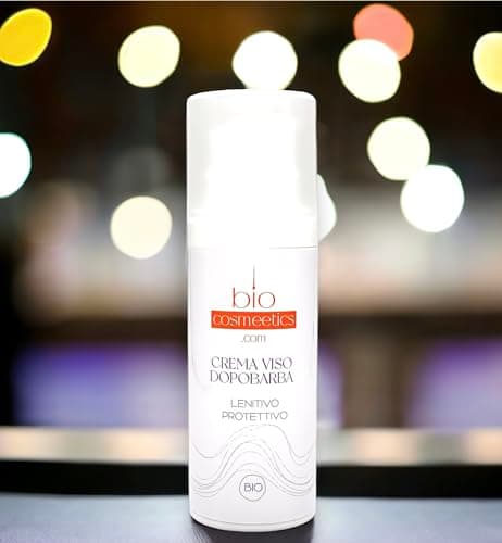 Rasiercreme für Herren, natürliche Anti-Reizung, Bio – feuchtigkeitsspendend, beruhigend, für empfindliche Haut – mit Aloe Vera, Arganöl und Olivenöl – vegan – 50 ml – Made in Italy Bio Öko Vegan