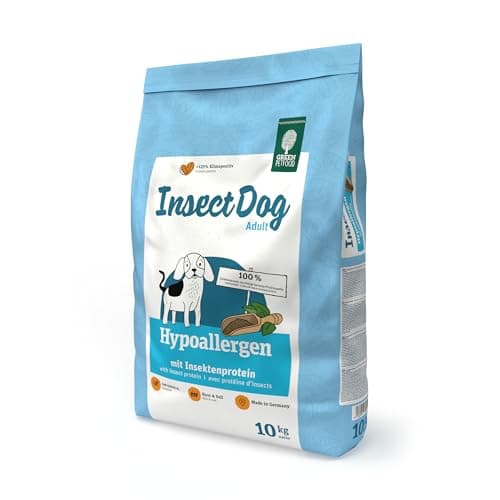 Green Petfood InsectDog Hypoallergen (1 x 10 kg) | Adult | Premium Trockenfutter für ausgewachsene allergische Hunde | mit Insektenprotein | getreidefrei | nachhaltiges Hundefutter | 1er Pack - Bio - Öko