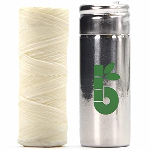 Bambaw Öko Zahnseide | Vegan | Zero Waste | Plastikfreier Spender | Gewachst | Nachhaltig | Edelstahl Spender | Kompostierbar | Minzgeschmack | 50m Bio Öko Vegan