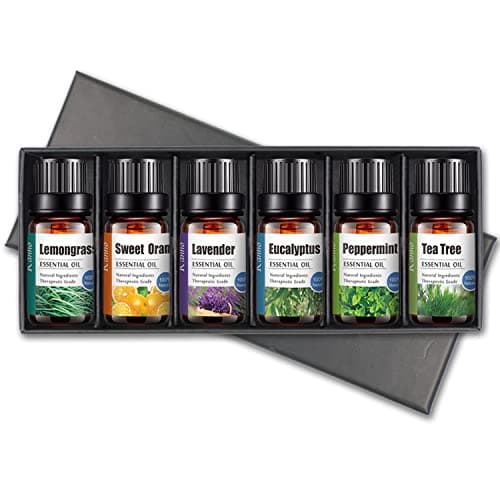 Bio Ätherische Öle 6-er Set - Vielfalt und Entspannung | Lavendel, Pfefferminz, Teebaum, Süße Orange, Eukalyptus, Zitronengras | 100% Naturrein | Aromatherapie, Aromadiffuser, Massage und Badezusatz Bio