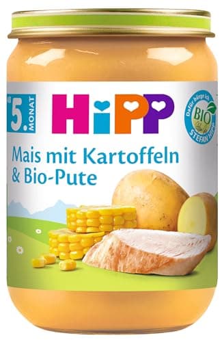 Hipp Mais mit Kartoffelpüree und Bio-Pute, 6er Pack (6 x 190g) Bio