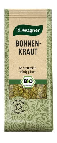 BioWagner - Bio Bohnenkraut | perfekt für Eintöpfe, Salatdressings oder Kichererbsen | naturbelassene Bio-Zutaten | recyclebare Verpackung | 20 g Bio Öko