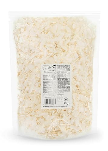 KoRo - Bio Kokoschips ohne Zuckerzusatz 1 kg - 100% Kokosnuss - Snack & Topping - Ungesüßt Bio