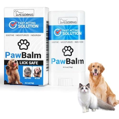 Aomig Pfotenbalsam Hunde Katzen Pfotenpflege mit Natürliche Beruhigende Pfotenschutz Hund Nase Creme Pflegecreme Hundepfoten Rissig Trocken Juckend Empfindlich Wundheilung Schutz Herbst Winter (15g)