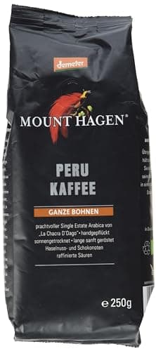 Mount Hagen Bio Demeter Röstkaffee Peru, 250g ganze Bohne Bio