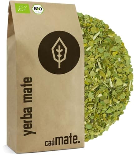 Yerba Mate Tee BIO 1KG ● Das Original ● gereift ● ungeröstet ● luftgetrocknet ● rauchfrei ● plastikfrei ● fair ● Matetee aus Mateblättern, Mateaststückchen und Mateblattpulver ● DE-ÖKO-006 Bio Öko