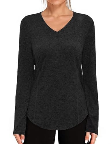 Gyabnw Sportshirt Damen Langarm Sport Tshirt Laufshirt Locker Oberteile Yoga Shirt Funktionsshirt Wandershirt Fitness