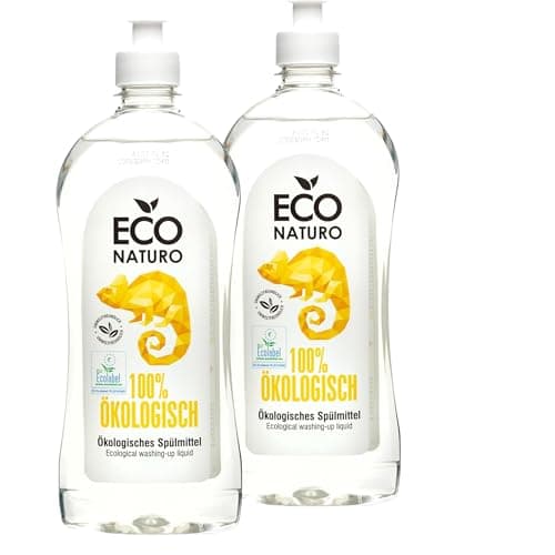 EcoNaturo - Bio Spülmittel 2 Stück 2x500ml - Ökologisch Produkte – Natürliches Geschirrspülmittel für Umweltbewusste – Effektiv gegen Fett - Hautfreundlich – Spülmittel Biologisch Abbaubar (2 Stück) Bio Öko