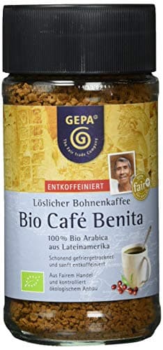GEPA Bio-Café Benita entkoffeiniert Instant, 100 g (1er Pack) Bio