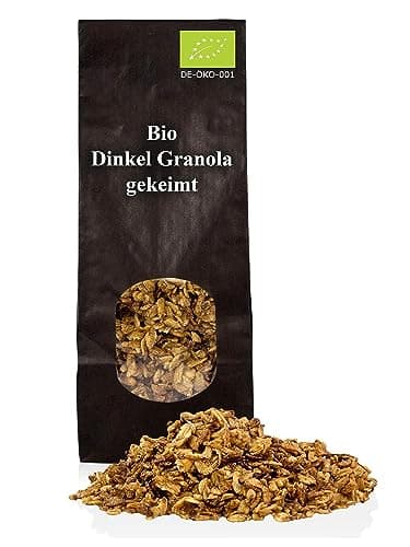 Bäckerei Spiegelhauer Bio gekeimtes Müsli Granola 500 g I gekeimter Dinkel, gekeimtes Bio Müsli, Granola Müsli-Bio I Bio Granola Bio Öko