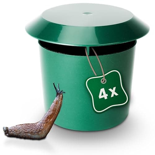 Gardigo Schneckenschutz - Schnecken-Falle 4er Set I Bio Schneckenfalle für den Garten I Individuell zu befüllen | Hygienische Schneckenbekämpfung | Umweltfreundlich | Schneckenabwehr | Schnecke Bio Öko