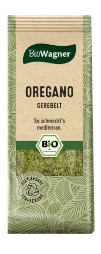 BioWagner - Bio Oregano gerebelt | mediterrane Note für Pizza, Pasta oder Fleischgerichte | naturbelassene Bio-Zutaten | recyclebare Verpackung | 10 g Bio Öko