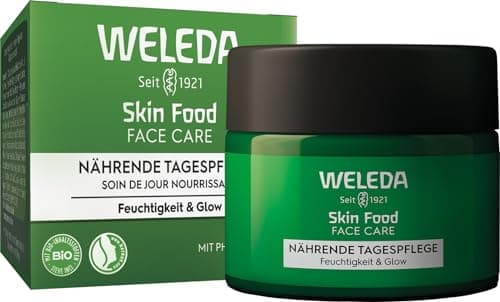 WELEDA Bio Skin Food Tagespflege Feuchtigkeit & Glow - Naturkosmetik Hautpflege Gesichtscreme mit Squalan, Sheabutter & Rosmarin. Natürliche Gesichtspflege Feuchtigkeitscreme (vegan / 40ml) Bio Vegan