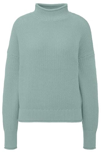 QS Damen 2170514 Pullover Langarm, Blue Green, S Öko