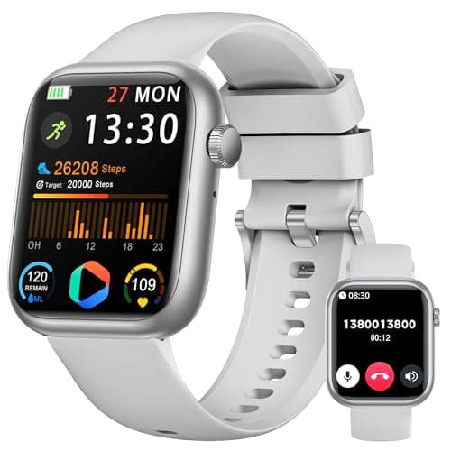 Smartwatch Damen Herren, 1.83" HD Touch Fitness Tracker mit Telefonfunktion/Blutdruckmessung/Pulsuhren/Schlaftracker,Schrittzähler, 120+ Sportmodi, IP68 Wasserdicht Fitnessuhr&Sportuhr für Android iOS Öko