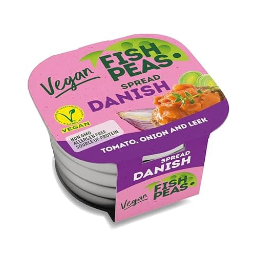 F`shPeas Veganer Aufstrich 125g – „Fisch“ Aufstrich in dänischer Sauce, Vegane fischkonserve, veganer Brotaufstrich Öko Vegan