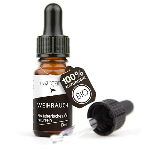 NeoOrganic® Bio Weihrauchöl [Premium Grade] - 100% naturrein und direkt aus nachhaltiger und fairer Wildsammlung - Reines Weihrauch Öl Boswellia carterii - Duftöl Frankincense Oil - 10ml Bio Öko