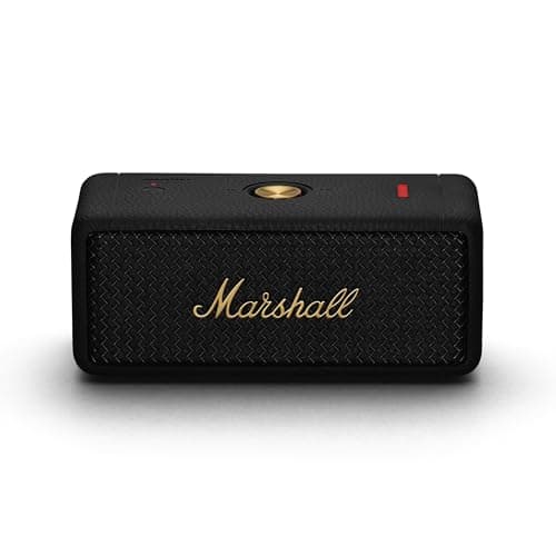 Marshall Emberton II Bluetooth Tragbarer Lautsprecher, Kabelloser, Wasserabweisend - Schwarz und Messing Öko