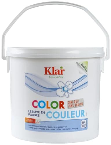 Klar eco Sensitive Color Pulver 4,750kg, ohne Duft, 94 Waschladungen, für Allergiker, vegan Öko Vegan