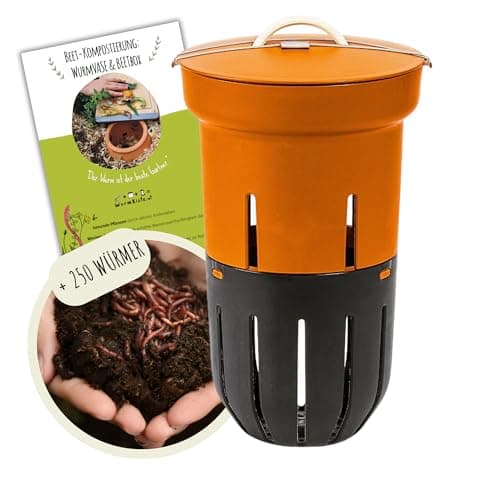 Beetkomposter Wurmvase XL (12L) Set + Wurmkiste Würmer als Kompostbeschleuniger Bio