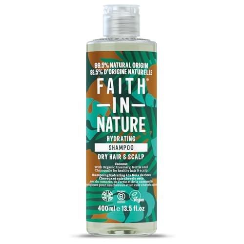 Faith In Nature Natürliches Kokosnuss-Shampoo, Feuchtigkeitsspendend, Vegan und Frei von Tierversuchen, Ohne SLS Oder Parabene, Für Normales bis Trockenes Haar, 400ml Bio Vegan
