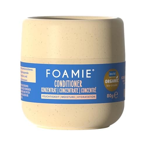 Foamie Conditioner Konzentrat Feuchtigkeit, 3x konzentrierte Pflege, nachhaltige Verpackung, feuchtigkeitsspendend, vegan, silikonfrei, 80g Bio Öko Vegan