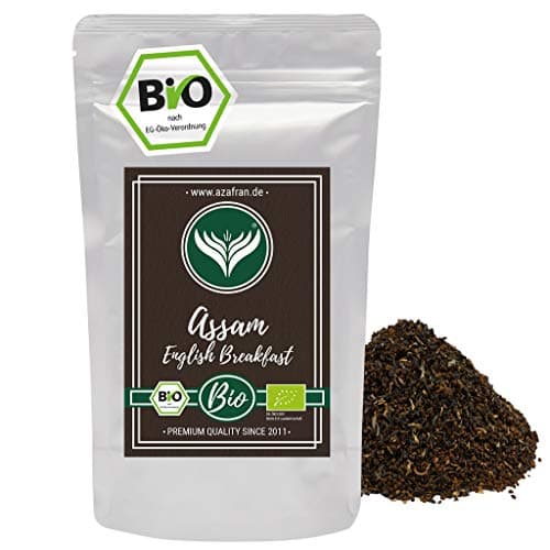 Azafran BIO Assam Schwarzer Tee - English Breakfast Tea - Ostfriesentee 250g Bio Öko