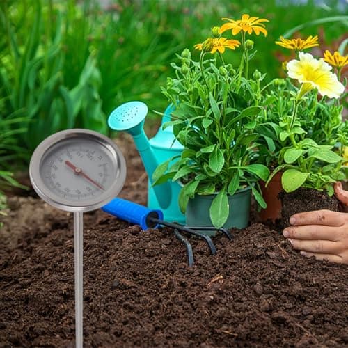 Kompostthermometer, Kompostier-Bodenthermometer mit 50 cm Sonde Celsius