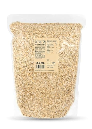 KoRo - Bio Haferflocken Kleinblatt 2,5 kg - Extra-Zarte Haferflocken - 100% Bio-Qualität - Frühstücks-Allrounder - Ballaststoffreich Bio