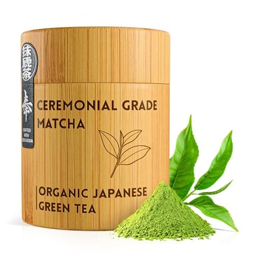MATCHITA Bio Matcha Grüntee Pulver Ceremonial Grade in Bambus Box (40g) – Nachhaltiger Anbau in Japan – Milde Grünteenote: Für Heiss- & Kaltgetränke – Stärkt Energieniveau & Immunfunktion Bio Öko