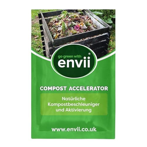 Envii Kompostbeschleuniger & Schnellkomposter Tabs, Natürliche Komposterzeugung und Aktivierung, Kompoststarter durch Nutzbakterien, Geeignet für alle Kompostbehälter, 12 Tabs für 1.800 L Kompost