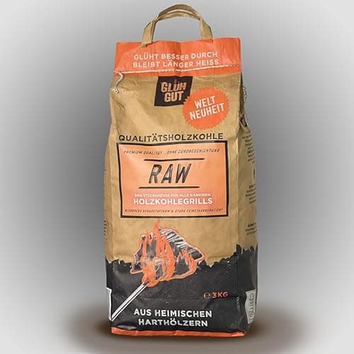 Premium Holzkohle 3 kg x 4 Säcke – 12 kg Grillkohle Buchenholz, rauchfrei & nachhaltig – Körnung 20–80 mm – feinstaubreduziert, FSC-Zertifiziert Öko
