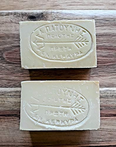 Natürliche, vegane, Grüne Olivenseife von Patounis (2 x 115g) Öko Vegan
