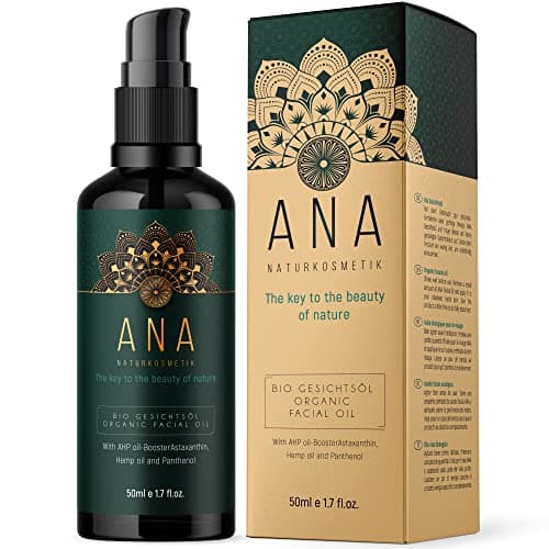 EINFÜHRUNGSPREIS - Bio Gesichtsöl Vegan + Kaltgepresst - 100% Rein & Natürlich - Anti Aging mit AHP-Öl-Boosterkomplex - 50ml Lichtschutz Glas - Feuchtigkeitspflege für Weiche Haut – ANA Naturkosmetik Bio Öko Vegan