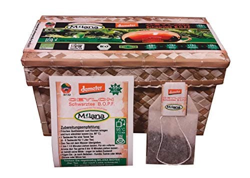 25 Milana CEYLON Demeter BIO-SCHWARZTEE Beutel BOPF - Teebeutel, schwarzer Tee handgeflochtene Teekörbchen 55 Prozent des Verkaufspreises ist SOZIALE HILFSLEISTUNG - Der Tee...der nach Liebe schmeckt. Bio Öko
