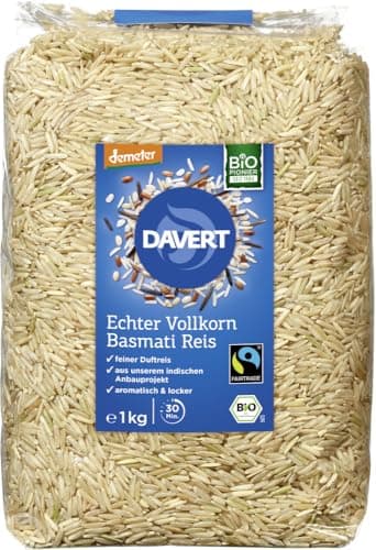 demeter Echter Basmati Reis Vollkornreis Fairtrade 1kg 2 x 1 kg Bio