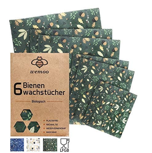 Bienenwachstücher für Lebensmittel I Wiederverwendbare Wachstücher I Beeswax Wrap I Bienenwachstuch I Frischhaltefolie wiederverwendbar I Plastikfreie Produkte I Wachstuch I Wachspapier Zero Waste Bio Öko