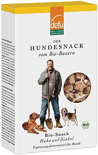 defu Hundesnack | 1 x 200 g | Bio Hundekekse Huhn & Dinkel | Premium Bio Leckerlis für Ihren Hund Bio Öko
