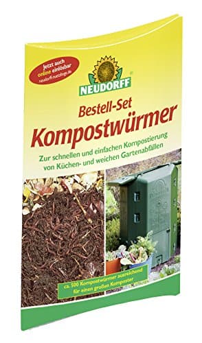 Neudorff Kompostwürmer Bestell-Set - ca. 500 lebende Eisenia hortensis – für Thermokomposter & Garten – natürliche Kompostierung & Wurmhumusgewinnung – inkl. Anleitung