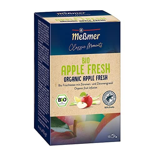 Meßmer Classic Moments Bio Apple Fresh | 100 % Bio | Früchtetee | 18 Teebeutel Bio Öko