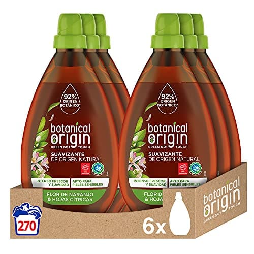 Botanical Origin Weichspüler für ökologische Kleidung, geeignet für empfindliche Haut, Duft Orangenblüte und Zitrusblätter, 270 Waschungen Bio Öko