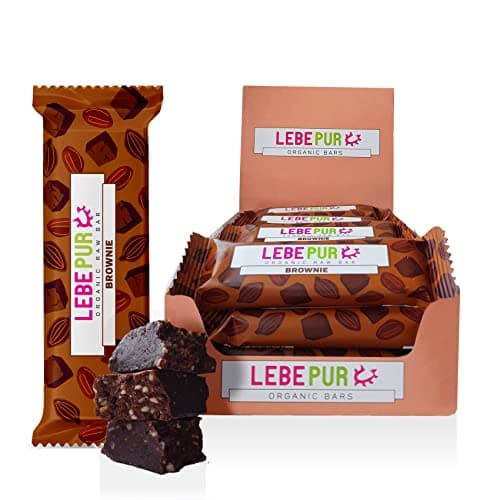 Lebepur Bio Energieriegel Brownie 15x50g | veganer Riegel auf Dattelbasis | Cashewkerne, Cashewmus, Kakao | ohne Zuckerzusatz | Rohkostriegel glutenfrei | laktosefrei | Power Bar | Großpackung - Bio - Vegan