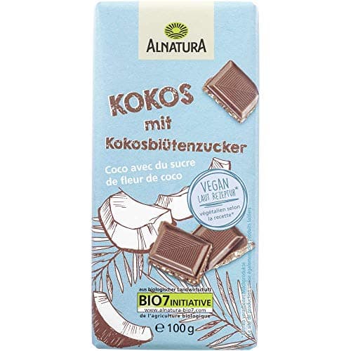 Alnatura Bio Vegane Schokoladenalternative mit Kokosblütenzucker, 100g Bio Vegan