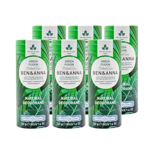 BEN & ANNA GREEN FUSION - Natürliches Deo-Stick für Herren und Damen | Vegan & Naturkosmetik | Nachhaltig in Papertube | Gegen starkes Schwitzen | Aluminiumfrei (6) Öko Vegan