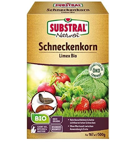 Substral Naturen Schneckenkorn Limex Bio, 500g für 167 m², natürliches, regenfestes Ködergranulat zur Schneckenbekämpfung Bio Öko