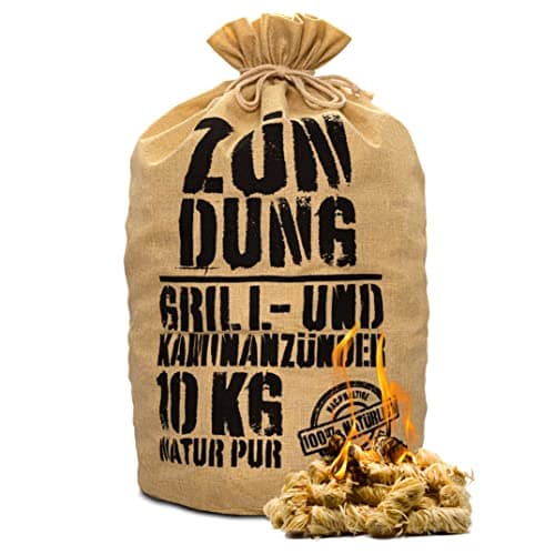ZÜNDUNG Grill- und Kaminanzünder 10 kg Holzwolle Wachs, 100% nachhaltige Bio Grillanzünder Holzwolle, Feueranzünder, Holzanzünder (Grill-, Kamin- & Ofenanzünder)