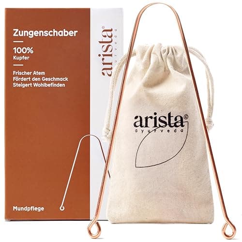 Arista Zungenreiniger aus Kupfer, Zungenschaber Kupfer, Mundgeruch Bekämpfen, Ayurvedischer Zungenschaber, Zungenreiniger Kupfer, Antimikrobielle Wirkung, Zungenkratzer, Zungenreiniger Ayurveda Öko