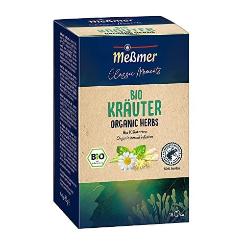 Meßmer Classic Moments Bio Kräuter | 100% Bio |Kräutertee | 18 Teebeutel Bio Öko